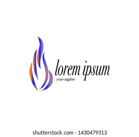 fire images in red and blue