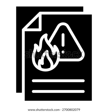 Fire Incident Report Icon Element For Design