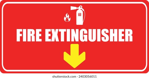Icono de indicación de fuego | Dirección de Extinguisher Justo | Cartel de extinguidor de incendios | Incendios y seguridad