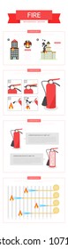 Fire info graphic flat design