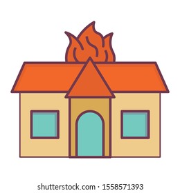 Fire Insurance Colourful concept vector Dwelling coverage icon desgin