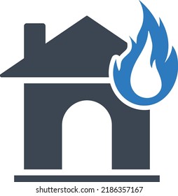 Fire insurance icon on white background