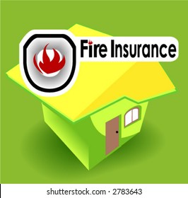 Fire Insurance Icon - Vector