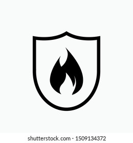 Fire Insurance Icon - Vector, Sign and Symbol for Design, Presentation, Website or Apps Elements. 