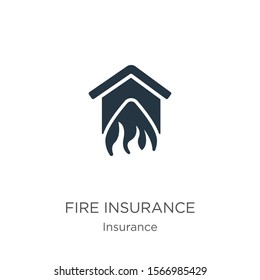 Fire insurance icon vector. Trendy flat fire insurance icon from insurance collection isolated on white background. Vector illustration can be used for web and mobile graphic design, logo, eps10
