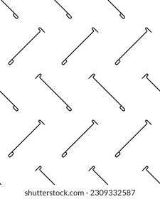 Fire Iron Icon Seamless Pattern, Fire Poker, Fireplace Poker Tool, Fireproof Material Pointed End With Hook Rigid Rod Bar Used To Adjust Wood, Coal Fuel Burning In A Fireplace Vector Art Illustration
