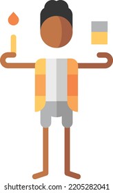 fire isolated design element stock illustration. Vector on a white background