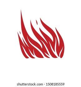 Fire Isolated flat Icon. Vector illustration  