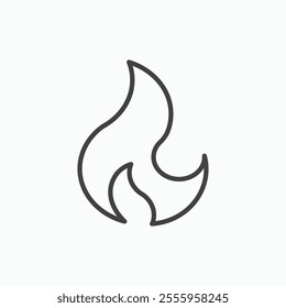 Fire isolated icon. vector illustration.