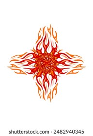 a fire isolated on white