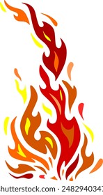 a fire isolated on white