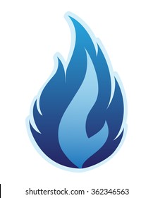 Fire isolated on white background, vector illustration