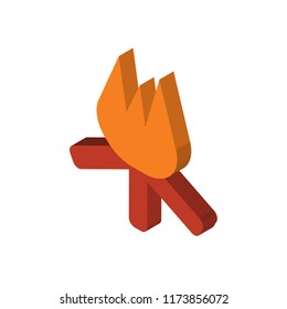Fire isometric left top view 3D icon