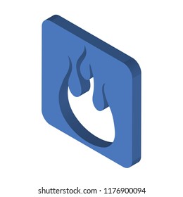 Fire isometric left top view 3D icon