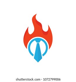 Fire Job Logo Icon Design