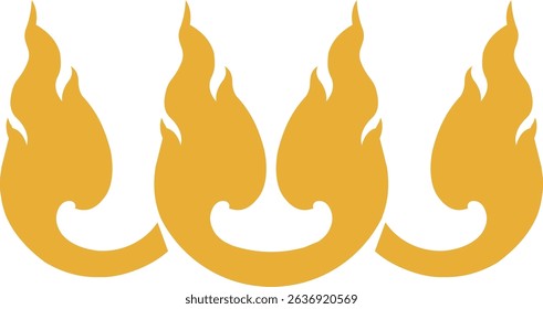 Fire Kbach Khmer Ornate Element