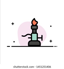 Fire, Lab, Light, Science, Torch  Business Flat Line Filled Icon Vector Banner Template