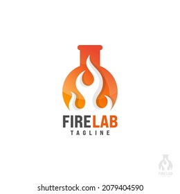 Fire Lab Logo Template .