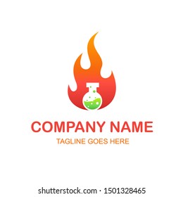 Fire Lab logo,gradient logo.vector logo template