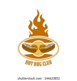 fire label hot dog