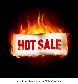 Fire label hot sale isolated on black