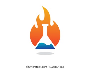 Fire Labs Logo Design Template, Element Design, Vector Design