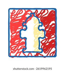 fire ladder emergency doodle icon sketch vector. fire ladder emergency sign. isolated symbol illustration