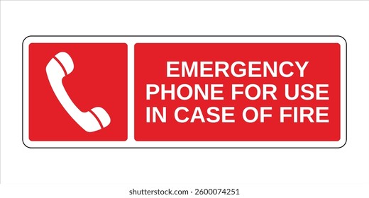 Fire Ladder Sign, Fire Protection Equipment Sign with Horizontal Explanation with Horizontal Explanation - High Quality Vector Stock Image
