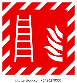 Fire Ladder Symbol Sign, Vector Illustration, Isolate On White Background Label. EPS10