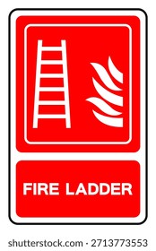 Señal De Símbolo De Escalera De Fuego, Ilustración vectorial, Aislar En La Etiqueta De Fondo Blanco. EPS10 