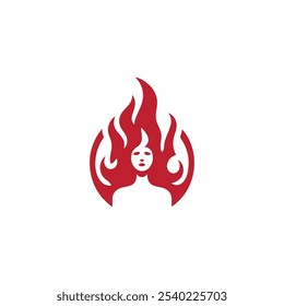 Fire lady logo ready for sale