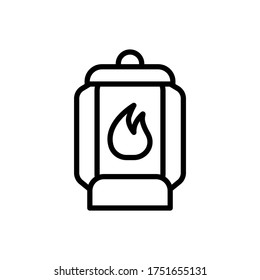 Fire, lamp icon. Simple line, outline vector elements of camping icons for ui and ux, website or mobile application