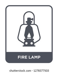 fire lamp icon vector on white background, fire lamp trendy filled icons from Camping collection, fire lamp vector illustration