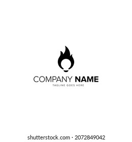 Logo-Design für Feuerleuchten - einfache Vorlagen Minimalistisch
