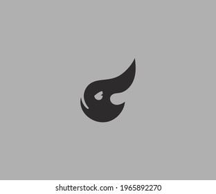 fire laugh logo black colour