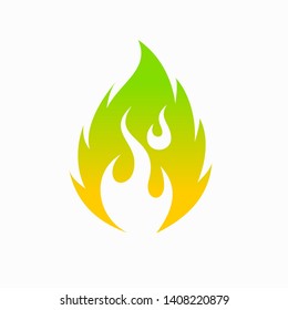 fire leaf flame logo design