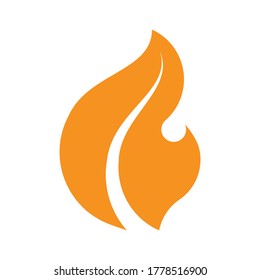 fire leaf logo vector ilustration