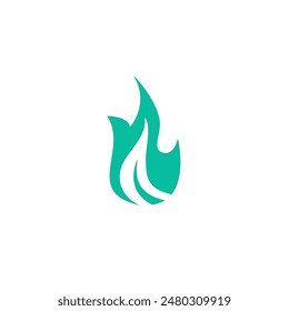 Fire Leaf Logo Vector. Nature Hot Vector Illustration