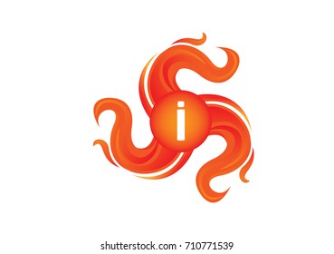 fire and letter i