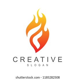 fire letter f logo