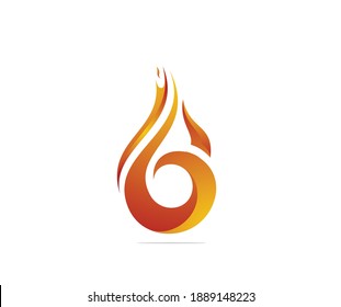 fire letter g icon logo design template