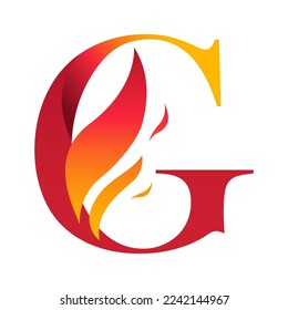 Fire Letter G Initial Logo Design