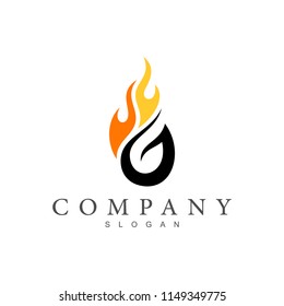 fire letter g logo design