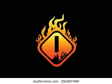 Vorlage für das Logo und das Symboldesign für den Brandhinweis