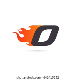 Fire Letter O logo template. Isolated on white background, vector illustration eps 10.