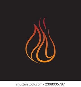 logotipo de monograma abstracto de incendio en letra OP