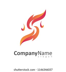 fire letter s logo