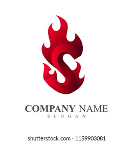 fire letter s logo