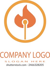 Fire Light icon, fire light logo, Burning Match Logo, business icon, business logo, fire light icon vector illustration