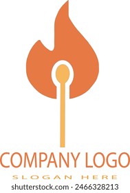 Fire Light icon, fire light logo, Burning Match Logo, business icon, business logo, fire light icon vector illustration